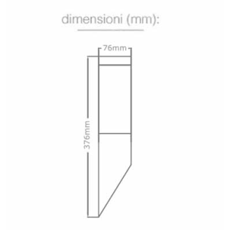 VT-832 Portalampada Wall Light da parete inclinata in acciaio inox 1xE27 IP44 - sku 8623-Leggi tutto