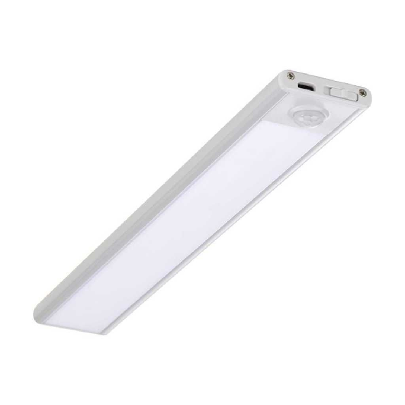 Barre de lampe à LED de la garde-robe USB 2,5W rechargeable avec capteur de meubles en argent couleur argent 4000k sku 296-Lire la description