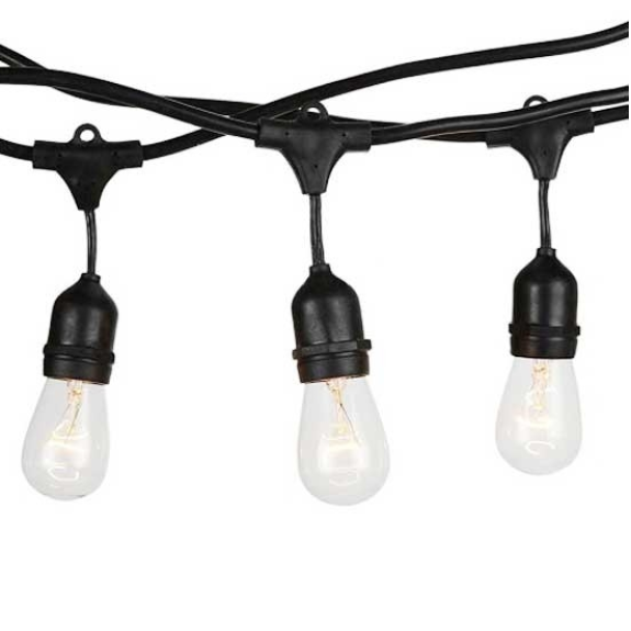 VT-7135 E27X10PCS Portolampada chaîne 10 Black 5m Black Bounds avec entrée et sortie Schuko IP65-Lire la description