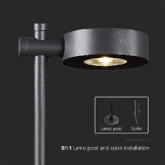 VT-11107 Lampada led da Giardino con picchetto lampioncino viale segnapassi 6W colore nero h102cm luce 4000k IP65 sku 6839-Leggi tutto