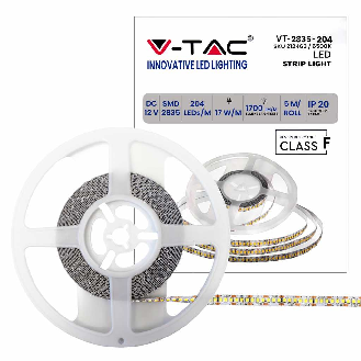 VT-2835-17 Striscia led strip SMD2835 5Mt 8.500LM 120° IP20 12V luce bianco freddo 6400K sku 212463-Leggi tutto