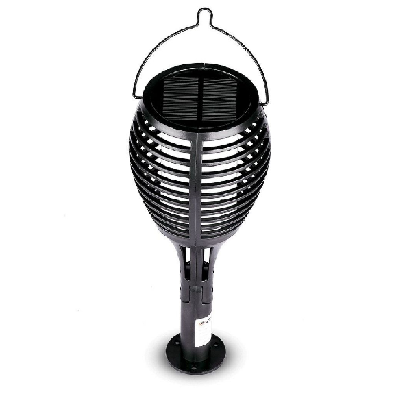 VT-719 Lanterna da giardino 0,45W con pannello solare e sensore integrato effetto fiamma a forma torcia luce 2200k - sku 8558-Leggi tutto