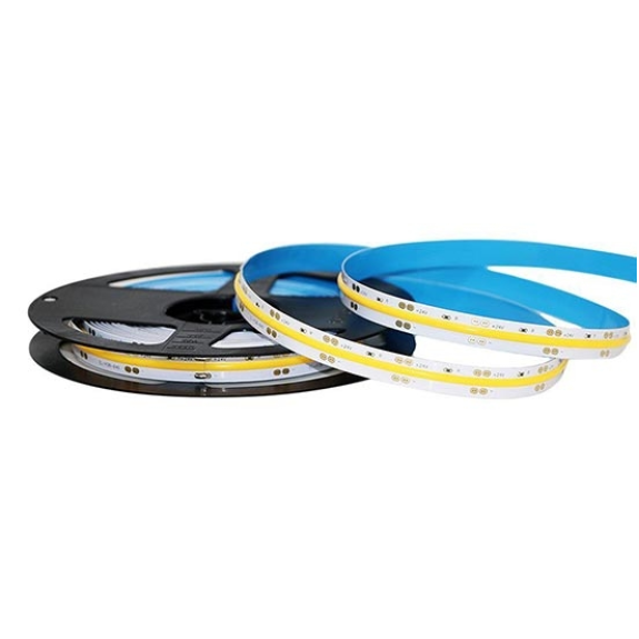 VT-512 STRISCIA LED 1000lm / MT 24V COB Strip 5mt 12W / Mt Bianco Freddo 6000K CRI> 90 IP20 - SKU 2651-Beschreibung lesen