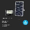 VT-100W Faro led 100W autoalimentato nero con pannello solare e telecomando 4000K IP65  sku 8576