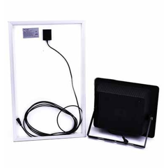 VT-100W Faro led 100W autoalimentato nero con pannello solare e telecomando 4000K IP65  sku 8576-Leggi tutto