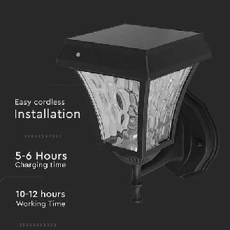 VT-982 Lampada solare lanterna LED da giardino 2W 110LM facing up color change 3IN1 autoalimentato con pannello solare IP65 - SKU 2889-Leggi tutto