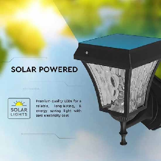 VT-982 Lampada solare lanterna LED da giardino 2W 110LM facing up color change 3IN1 autoalimentato con pannello solare IP65 - SKU 2889-Leggi tutto