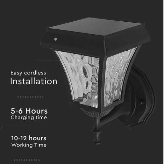 VT-982 Lampada solare lanterna LED da giardino 2W 110LM facing up color change 3IN1 autoalimentato con pannello solare IP65 - SKU 2889-Leggi tutto