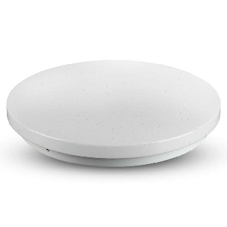 VT-8424 Plafoniera led 24W rotonda colore bianco effetto cielo stellato cambia colore CCT 3in1 switch interno IP20 - sku 217606-Leggi tutto