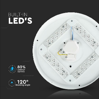 VT-8412 Plafoniera led 12W rotonda bianca effetto cielo stellato cambia colore 3in1 switch IP20 - sku 217602-Leggi tutto