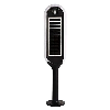 VT-945 Lampada LED da giardino 5W 3000K fissaggio a terra 2IN1 autoalimentato con pannello solare e sensore 70cm IP65 - sku 6666