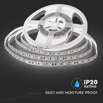 VT-5050 Striscia 300LED SMD5050 strip led 12V 5Mt 11W/m 60led/m IP20 bianco naturale 4000K - SKU 212143-Leggi tutto