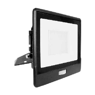 VT-158S faro led 50W chip samsung con sensore di movimento PIR e crepuscolare bianco freddo 6500K slim alluminio nero box derivazione IP65 - SKU 20267-Beschreibung lesen