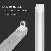 VT-16010 Plafoniera singola per tubi LED T8 da 60cm corpo in metallo bianco IP20 - sku 6052