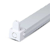 VT-16010 Plafoniera singola per tubi LED T8 da 60cm corpo in metallo bianco IP20 - sku 6052