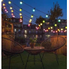 VT-71020 catenaria luminosa led 10mt con 20 lampadine mini globo 0.5W 3000K raccordabile presa shuko IP44 - sku 217439
