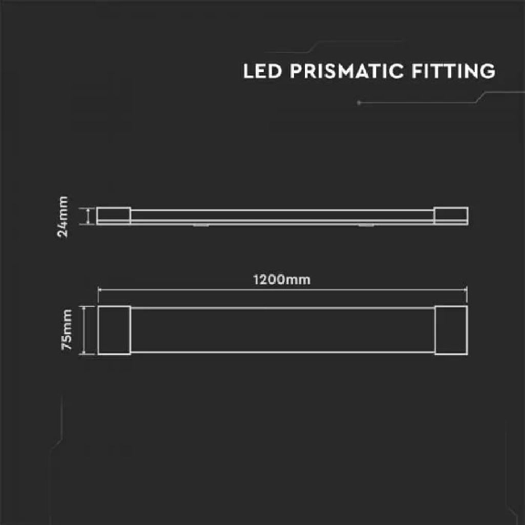 pro VT-8-40 plafoniera sottile tubo led prismatico chip samsung 40W 120lm/W 120cm 6400k IP20 sku 20352-Leggi tutto