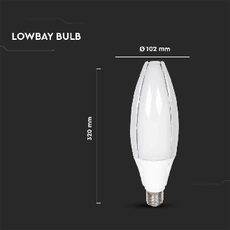 PRO VT-260 Lampadina led chip samsung 60W E40 olive lamp bianco naturale 4000K - SKU 21187-Leggi tutto