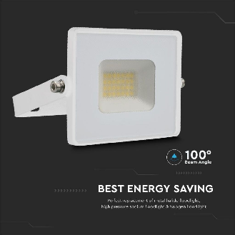 VT-4021 Faro led smd 20W bianco naturale 4000K E-Series ultra slim corpo bianco1620lm IP65 - sku 215950-Leggi tutto