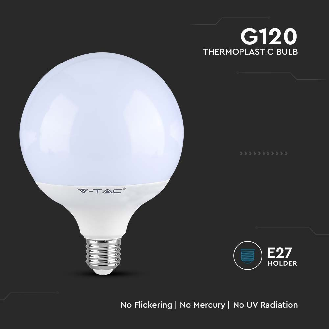 PRO VT-242 Lampadina led globo chip samsung SMD 22W E27 G120 bianco naturale 4000K - SKU 2120022-Leggi tutto