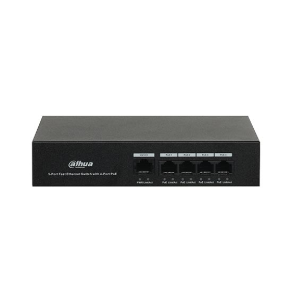 PFS3005-4ET-36 Switch di rete  4 Porte PoE + 1 Porta 10/100Mbps 60W-Leggi tutto
