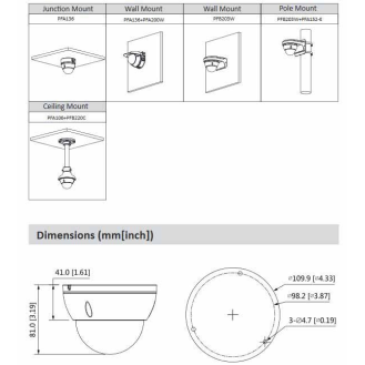IPC-HDBW2531E-S-S2 Telera antivandalica dome IP 5Mpx HD+ 2.8mm slot sd wdr ivs starlight poe ip67 IK10-Leggi tutto