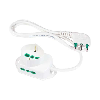 Multipresa TRIAX 3G1 standard italiano S17 1P40+2P17/11 BI cavo 1,5m  42105-Leggi tutto