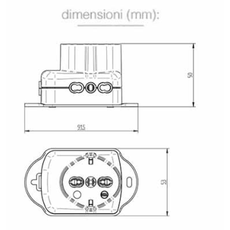 Multipresa TRIAX 3G1 standard italiano S17 1P40+2P17/11 BI cavo 1,5m  42105-Leggi tutto