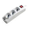Multipresa ciabatta 3 posti bipasso/schuko presa tedesca 10/16A cavo 1,5mt interruttore luminoso - sku 8710