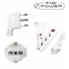 Multipresa ciabatta 3 posti bipasso/schuko presa tedesca 10/16A cavo 1,5mt interruttore luminoso - sku 8710