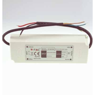 VT-22155 Alimentatore slim led 150W 12V 12.5A waterproof IP67 in plastica cavi a saldare  - SKU 3250-Leggi tutto