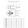 Spina italiana 2P+T 10A 250V mod. BICO'  80010