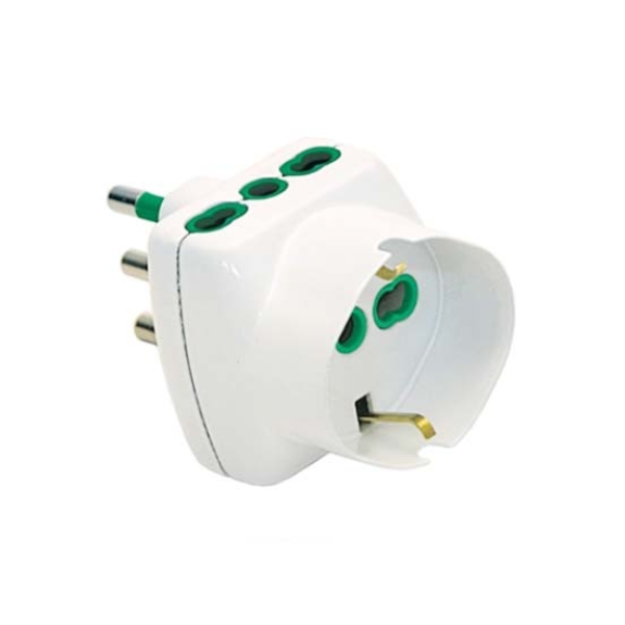 Triple adaptateur italien spina 2p + t 16a 2 bipasso italien venez 2p + t 16a 1 bipasso italo / allemand 2p + t 16a 82240-Beschreibung lesen