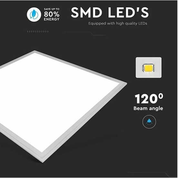 VT-6060-N Kit 6pz pannelli led smd 40W 60x60 da incasso con driver alta luminosità 120LM/W luce bianco naturale 4000K - SKU 2160246-Leggi tutto