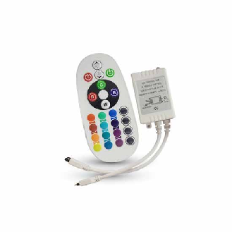VT-2472 Controller infrarosso IR striscia LED strip RGB con telecomando 24 tasti sku 3625-Leggi tutto