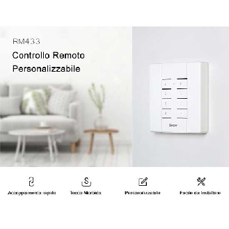 Telecomando 8 tasti controllo remoto wireless 433MHz  RM433-Leggi tutto
