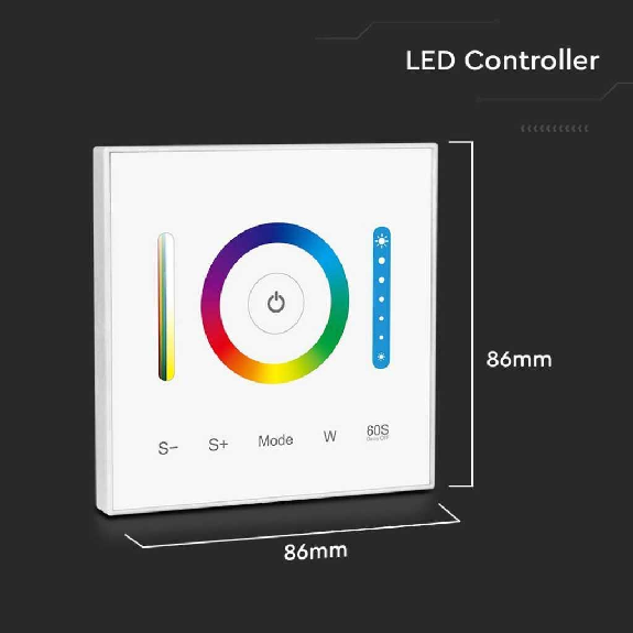 SMART Controller dimmer touch wireless da parete per Strip LED 3in1+RGB+CCT SKU 2915-Leggi tutto