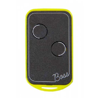 Trasmettitore 2 canali codice fisso quarzo 30.900 Mhz autoapprendente automazione cancelli  BOSS-QC2-Y - Giallo-Leggi tutto