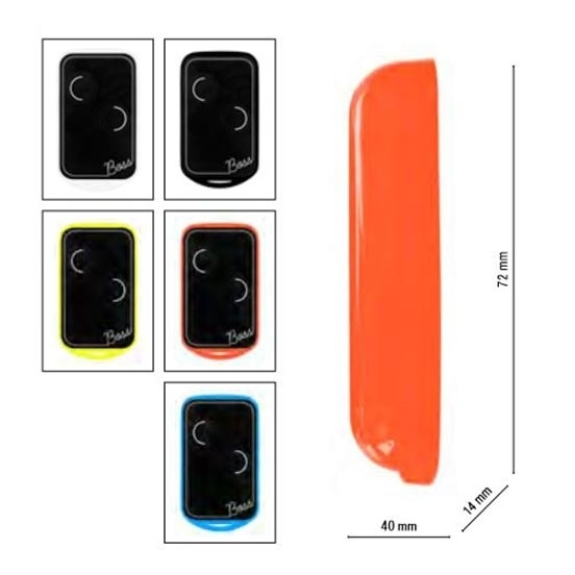 Trasmettitore 2 canali codice fisso quarzo 30.900 Mhz autoapprendente automazione cancelli  BOSS-QC2-Y - Giallo-Leggi tutto