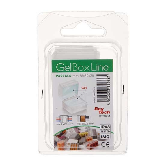 Cover preriempita in gel IPX8 per la protezione di morsetti e connettori 450/750V blister 2pcs  Gel Box Line Pascal 6-Leggi tutto