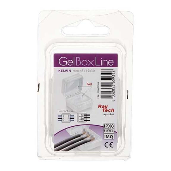 Cover preriempita in gel IPX8 per la protezione di morsetti e connettori 450/750V blister 1pcs  Gel Box Line Kelvin-Leggi tutto