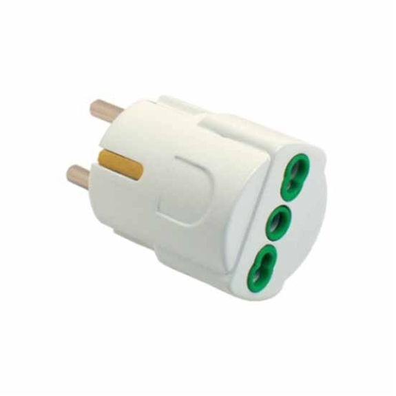 Simple Spina Franco / Spina allemand 2p + T 16a Bipasso italien Socket 2P + T 16A BLANC CORPS 81090-Lire la description