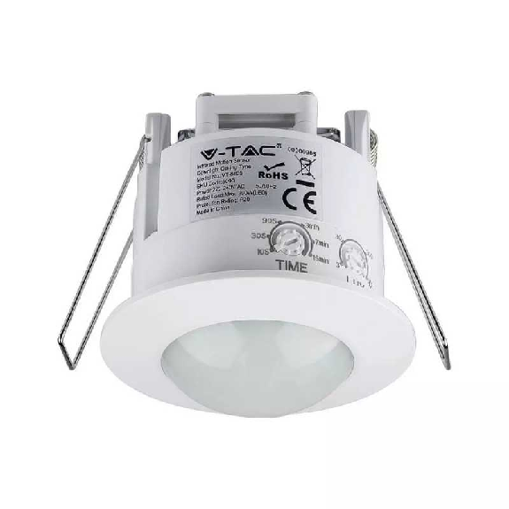 VT-8029 Sensore di movimento infrarossi PIR 360° a incasso da soffitto  IP20 sku 5090-Leggi tutto