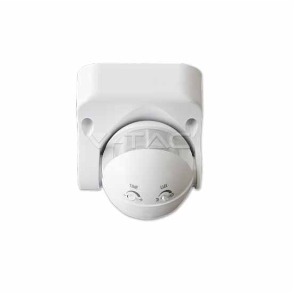Sensore di movimento infrarossi crepuscolare a parete 180° Mod. VT-8003 - SKU  4967 - Bianco-Leggi tutto
