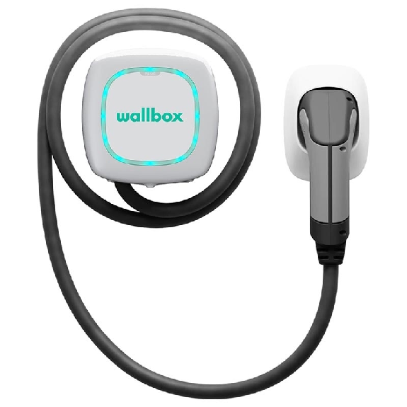 Caricatore auto elettrica stazione  Plus 7,4 kW, connettore Tipo 2 con Cavo di 5 Metri. Connettività Bluetooth e Wi-Fi-Leggi tutto