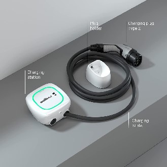 Caricatore auto elettrica stazione  Plus 7,4 kW, connettore Tipo 2 con Cavo di 5 Metri. Connettività Bluetooth e Wi-Fi-Leggi tutto