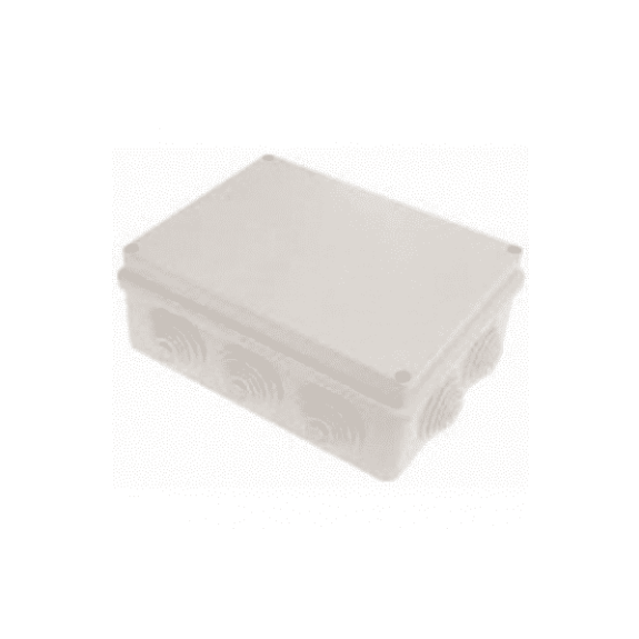 Scatola stagna di derivazione rettangolare con coperchio con viti in metallo 150x110x70mm con 10 passacavi IP55 - FG13405-Leggi tutto