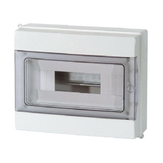 Centralino da parete stagno 12  moduli con portello azzurrato 290x240x105mm IP65  - FG14512-Leggi tutto
