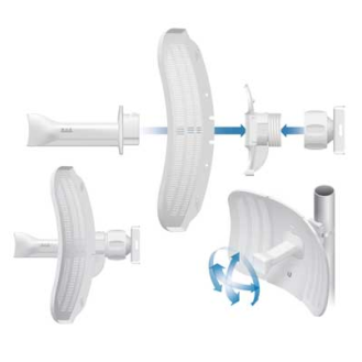 Antenna Ubiquiti LBE-M5-23 Ubiquiti 5 GHz LiteBeam 23dBi airMAX 100Mbps-Leggi tutto