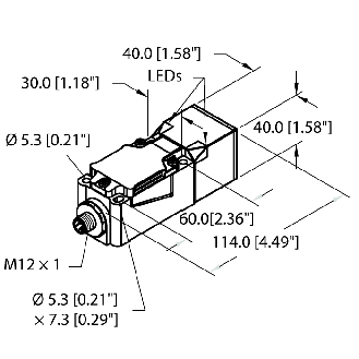 Sensore - interruttore di prossimità induttivo: NI20-CP40-AD4X Sensore induttivo-Leggi tutto